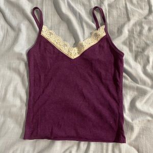cute purple and lace tank